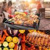 Foldable BBQ Grill Charcoal Barbecue Portable X Grill Tabletop Outdoor Smoker BBQ