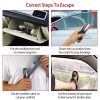 8 In 1 Multi Tool Hammer Zoomable LED Flashlight Emergency Auto Escape Tool