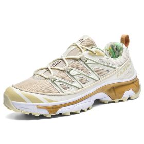 Running Shoes Mesh Sneakers Hiking Boots (Option: Vanilla Color-39)