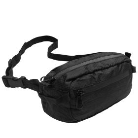 Mountaineering Outdoor Thermal Waist Bag Sports Crossbody Folding Bag Multifunctional Large-capacity (Option: Black-27 × 12CM)