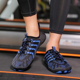 Men's And Women's Non-slip Five-finger Mountaineering Fitness Shoes (Option: D025 Sapphire Blue-36)