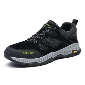 Men's Sports Fashionable Outdoor Platform Hiking Shoes (Option: Black-39)