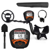 LCD Display Waterproof Disc Metal Detector With Headphone And Small Tools