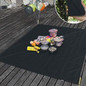 Ultra Light Portable Pocket Picnic Waterproof Beach Mat (Option: Black-70x110cm)