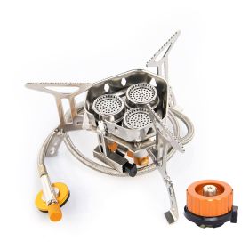 Foldable Portable Split Windproof Picnic Stove (Option: WSS2091)